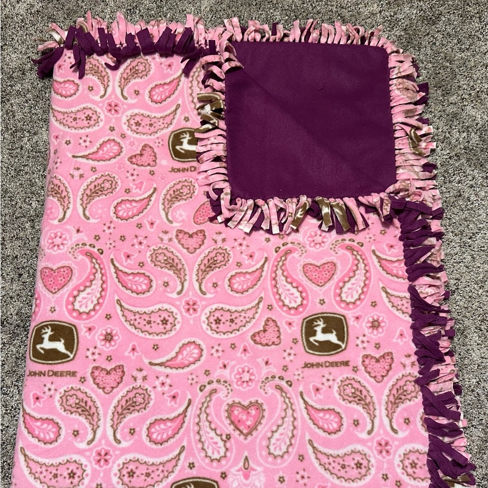 John Deere Fleece Tie Blanket